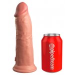 KING COCK ELITE - REALISTYCZNE DILDO Z PODWÓJNEGO SILIKONU CIELISTE 20 CM