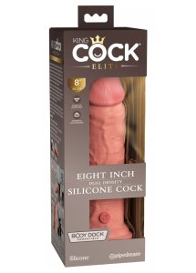 KING COCK ELITE - REALISTYCZNE DILDO Z PODWÓJNEGO SILIKONU CIELISTE 20 CM