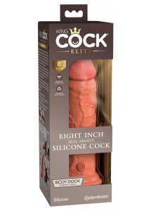 KING COCK ELITE - REALISTYCZNE DILDO Z PODWÓJNEGO SILIKONU CIEMNA SKÓRA 20 CM