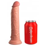KING COCK ELITE - REALISTYCZNE DILDO Z PODWÓJNEGO SILIKONU CIELISTE 23 CM