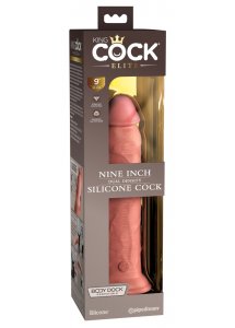 KING COCK ELITE - REALISTYCZNE DILDO Z PODWÓJNEGO SILIKONU CIELISTE 23 CM