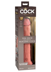 KING COCK ELITE - REALISTYCZNE DILDO Z PODWÓJNEGO SILIKONU CIELISTE 25 CM