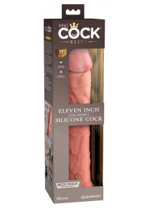 KING COCK ELITE - REALISTYCZNE DILDO Z PODWÓJNEGO SILIKONU CIELISTE 28 CM