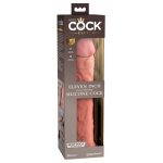 KING COCK ELITE - REALISTYCZNE DILDO Z PODWÓJNEGO SILIKONU CIELISTE 28 CM