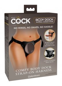 KING COCK ELITE - UPRZĄŻ STRAP-ON NA DILDA I WIBRATORY CZARNY/BRĄZOWY