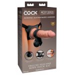 KING COCK ELITE - UPRZĄŻ STRAP-ON Z REALISTYCZNYM PENISEM 20 CM + PIERŚCIEŃ EREKCYJNY