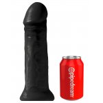 KING COCK - REALISTYCZNE NATURALNE DILDO CZARNE 28 CM