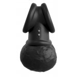 KING COCK ELITE - WIBRUJĄCY PIERŚCIEŃ EREKCYJNY NA PENISA Z JĄDRAMI CZARNY