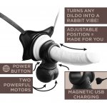 KING COCK ELITE - WIBRUJĄCY PIERŚCIEŃ EREKCYJNY NA PENISA Z JĄDRAMI CZARNY