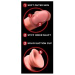 KING COCK PLUS - REALISTYCZNE DILDO Z JĄDRAMI I KULKAMI W ŚRODKU 19.5CM