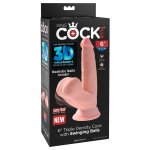 KING COCK PLUS - REALISTYCZNE DILDO Z JĄDRAMI I KULKAMI W ŚRODKU 19.5CM