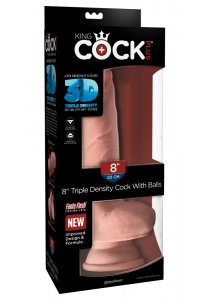 KING COCK PLUS - REALISTYCZNE DILDO Z JĄDRAMI 20CM