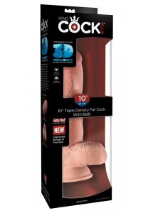 KING COCK PLUS - REALISTYCZNE DILDO Z JĄDRAMI 25CM
