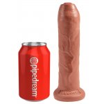 KING COCK - REALISTYCZNE DILDO Z RUCHOMYM NAPLETKIEM CIELISTY 18 CM