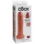 KING COCK - REALISTYCZNE DILDO Z RUCHOMYM NAPLETKIEM CIELISTY 18 CM