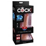 KING COCK - REALISTYCZNE DILDO TRIPLE DENSITY COCK BRĄZOWE 18 CM