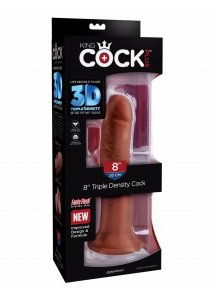 KING COCK - REALISTYCZNE DILDO TRIPLE DENSITY COCK BRĄZOWE 20 CM