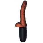 KING COCK - REALISTYCZNY WIBRATOR Z JĄDRAMI BRĄZOWY 19 CM