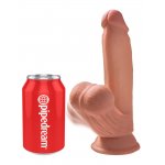 KING COCK - REALISTYCZNE DILDO TRIPLE DENSITY COCK Z RUCHOMYMI JĄDRAMI 18 CM