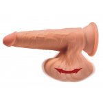 KING COCK - REALISTYCZNE DILDO TRIPLE DENSITY COCK Z RUCHOMYMI JĄDRAMI 18 CM