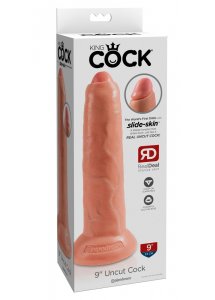 KING COCK - REALISTYCZNY PENIS Z RUCHOMYM NAPLETKIEM 22.7 CM