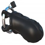 SILIKONOWA KLATKA NA PENISA Z KŁÓDKĄ I KLUCZYKIEM