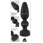 DŁUGI KOREK ANALNY ELASTYCZNY-BLACK VELVETS