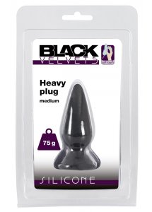 KOREK ANALNY STOŻKOWY CIĘŻKI ŚREDNI(8,9CM)-BLACK VELVETS