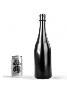 KOREK ANALNY W KSZTAŁCIE BUTELKI SZAMPANA ALL BLACK 34,5CM