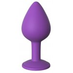 KOREK ANALNY Z KAMIENIEM SZLACHETNYM (ŚREDNI) 8,1CM