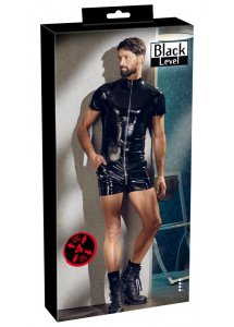 WINYLOWY MĘSKI KOMBINEZON Z SUWAKIEM/PLAYSUIT