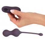 PODWÓJNE KULKI GEJSZY Z 10 TRYBAMI WIBRACJI I PILOTEM FIOLETOWE