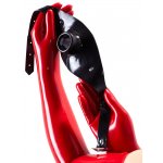 LATE X - CZARNA MASKA KNEBELKOWA Z RURĄ 