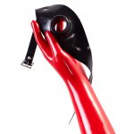 LATE X - CZARNA MASKA KNEBELKOWA Z RURĄ 