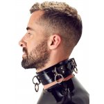 LATE X - LATEKSOWA OBROŻA NA SZYJĘ Z PIERŚCIENIAMI CZARNA