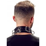 LATE X - LATEKSOWA OBROŻA NA SZYJĘ Z PIERŚCIENIAMI CZARNA