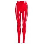 LATE X - CZERWONE LATEKSOWE LEGGINSY Z WYSOKĄ TALIĄ
