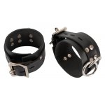 LATE X - CZARNE GUMOWE KAJDANKI Z LATEKSU