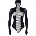 LEG AVENUE - KRYJĄCE BODY MASKUJĄCE TWARZ Z SIATECZKĄ ONE SIZE