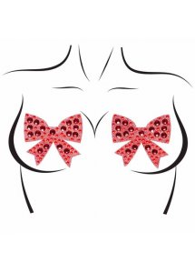 LEG AVENUE - KRYSZTAŁOWE NAKŁADKI NA SUTKI W KSZTAŁCIE KOKARDKI ONE SIZE