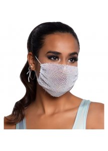 LEG AVENUE - MODNA BIAŁA MASECZKA Z CYRKONIAMI PRZEŚWITUJĄCA