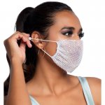 LEG AVENUE - MODNA BIAŁA MASECZKA Z CYRKONIAMI PRZEŚWITUJĄCA