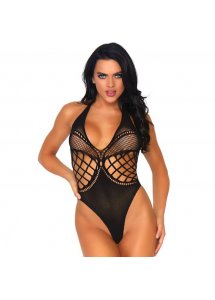 LEG AVENUE - SEKSOWNE SIATKOWE BODY TYPU STRINGI ONE SIZE