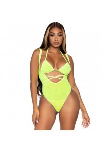 LEG AVENUE - SEKSOWNE BIKINI BODY I BIUSTONOSZ NEONOWY ONE SIZE