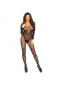LEG AVENUE - KORONKOWE I SIATECZKOWE BODYSTOCKING BEZ KROKU PLUS SIZE