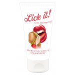 LICK IT - ŻEL DO EROTYCZNEGO MASAŻU TRUSKAWKA/WINO 50ML