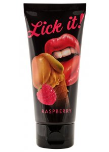 LICK IT - ŻEL DO MASAŻU LUB SEKSU MALINA 100ML