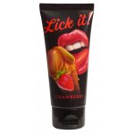 LICK IT - ŻEL DO MASAŻU LUB SEKSU TRUSKAWKA 100ML