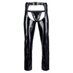 MĘSKIE BŁYSZCZĄCE SPODNIE ZE STRINGAMI BDSM/SET