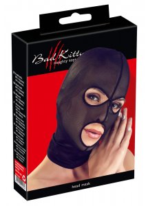 MASKA BDSM POŁPRZEZROCZYSTA CZARNA/HEAD MASK